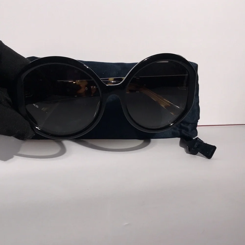 New Authentic Prada Black Oversized Sunglasses